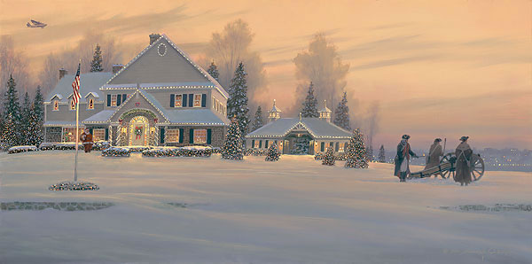 "Christmas Traditions at Watchman Hill Inn" William Phillips Giclee Canvas